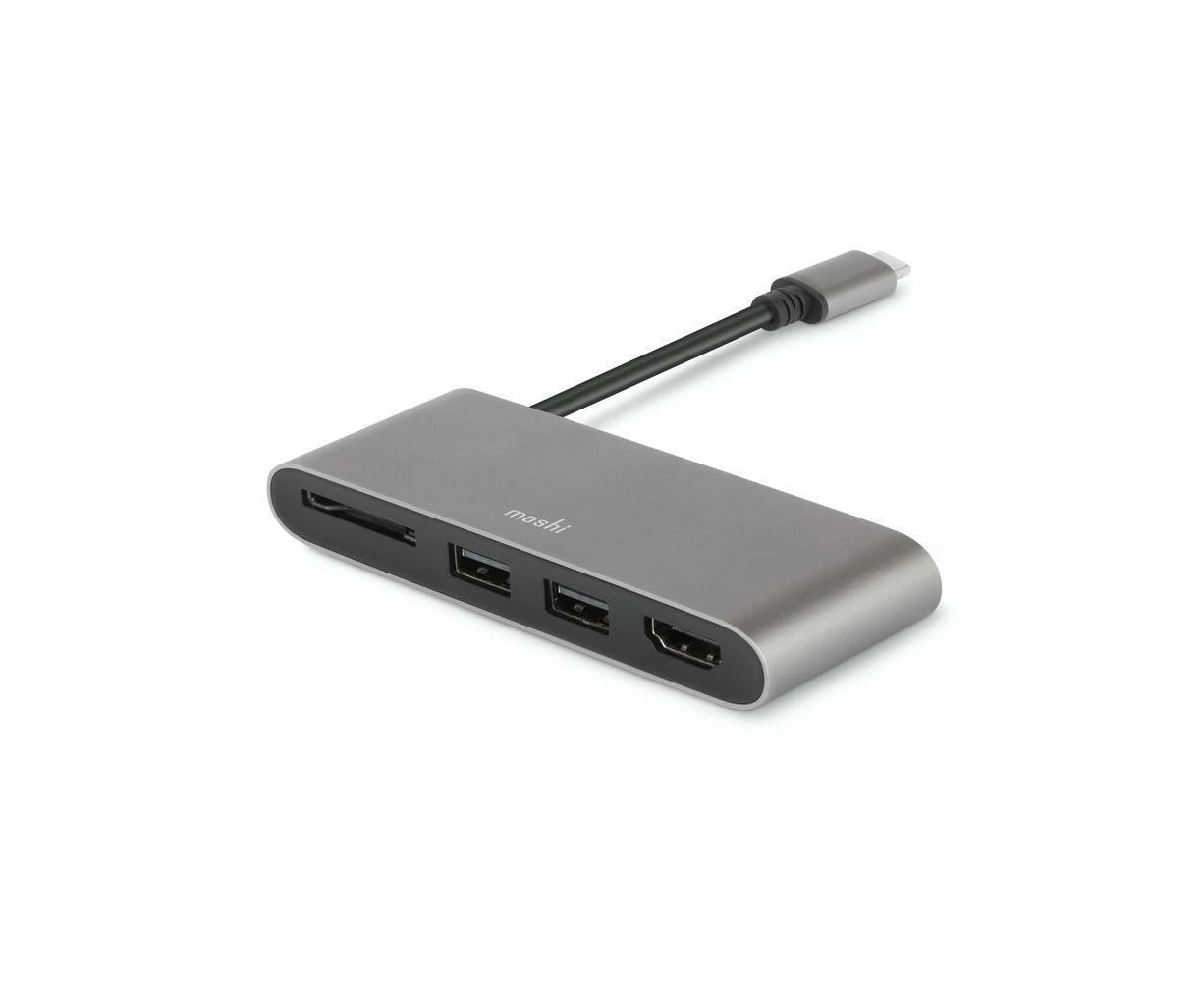 Moshi USB-C Multimedia Adapter Hub w/HDMI/USB-A/SD Card Reader For MacBook/PC