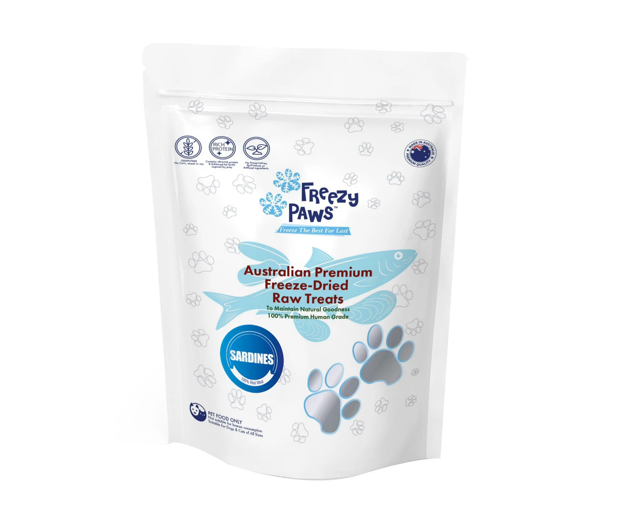 Freezy Paws Freeze Dried Sardine Dog & Cat Raw Treats 80g