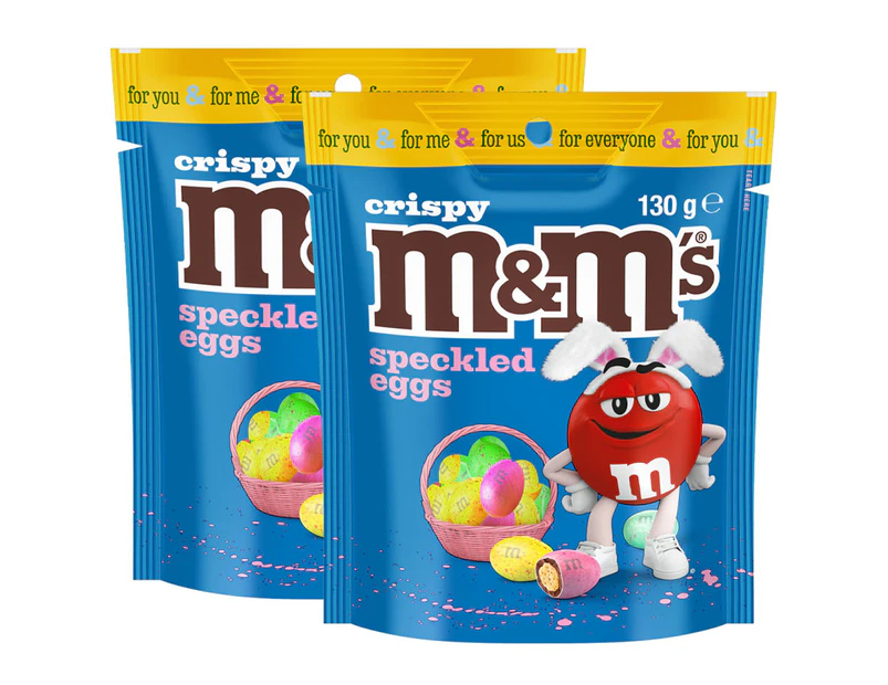 2 x M&M's Crispy Speckled Easter Eggs 150g