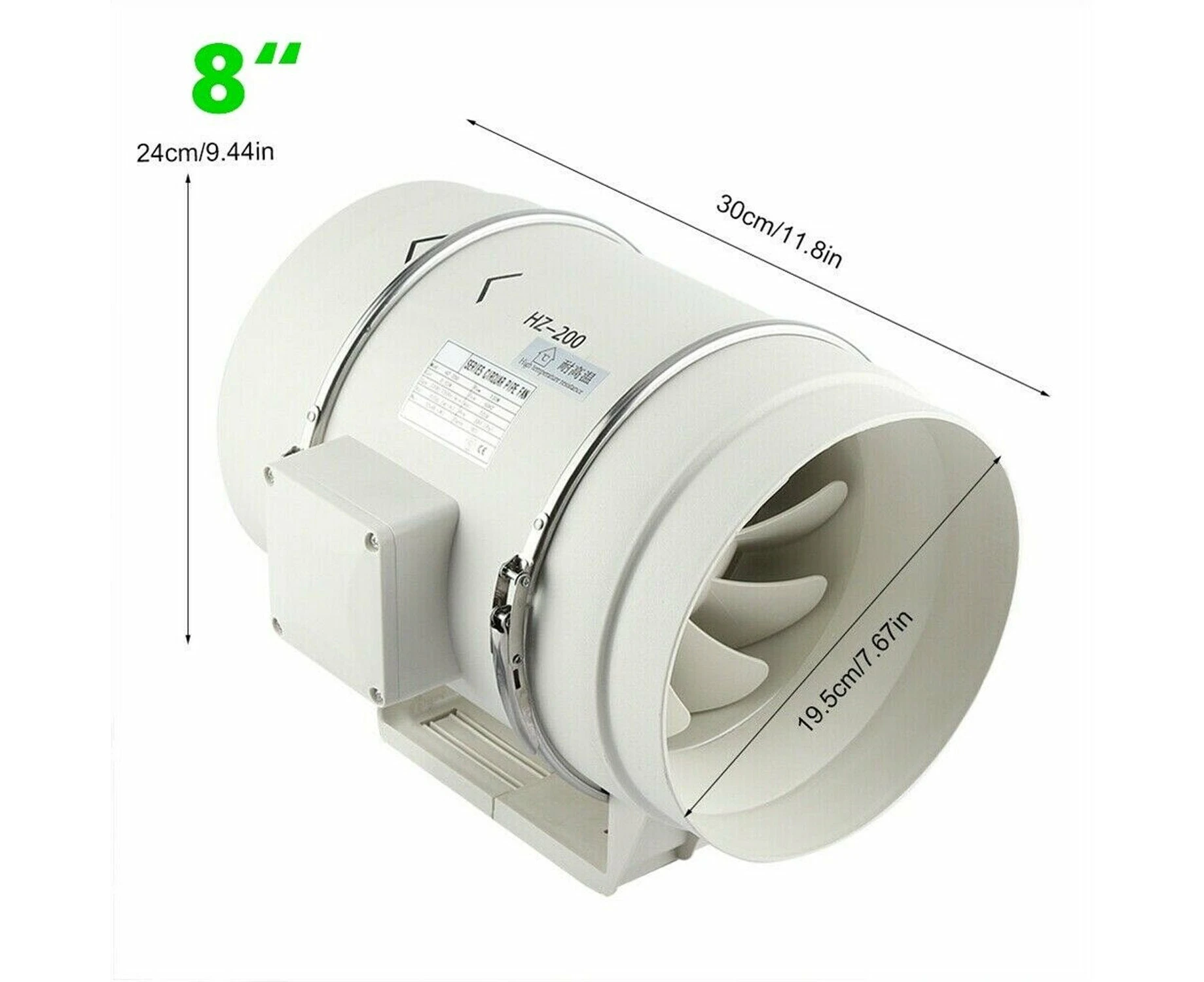 Low Noise Inline Hydropinic Exhaust Industrial Fan