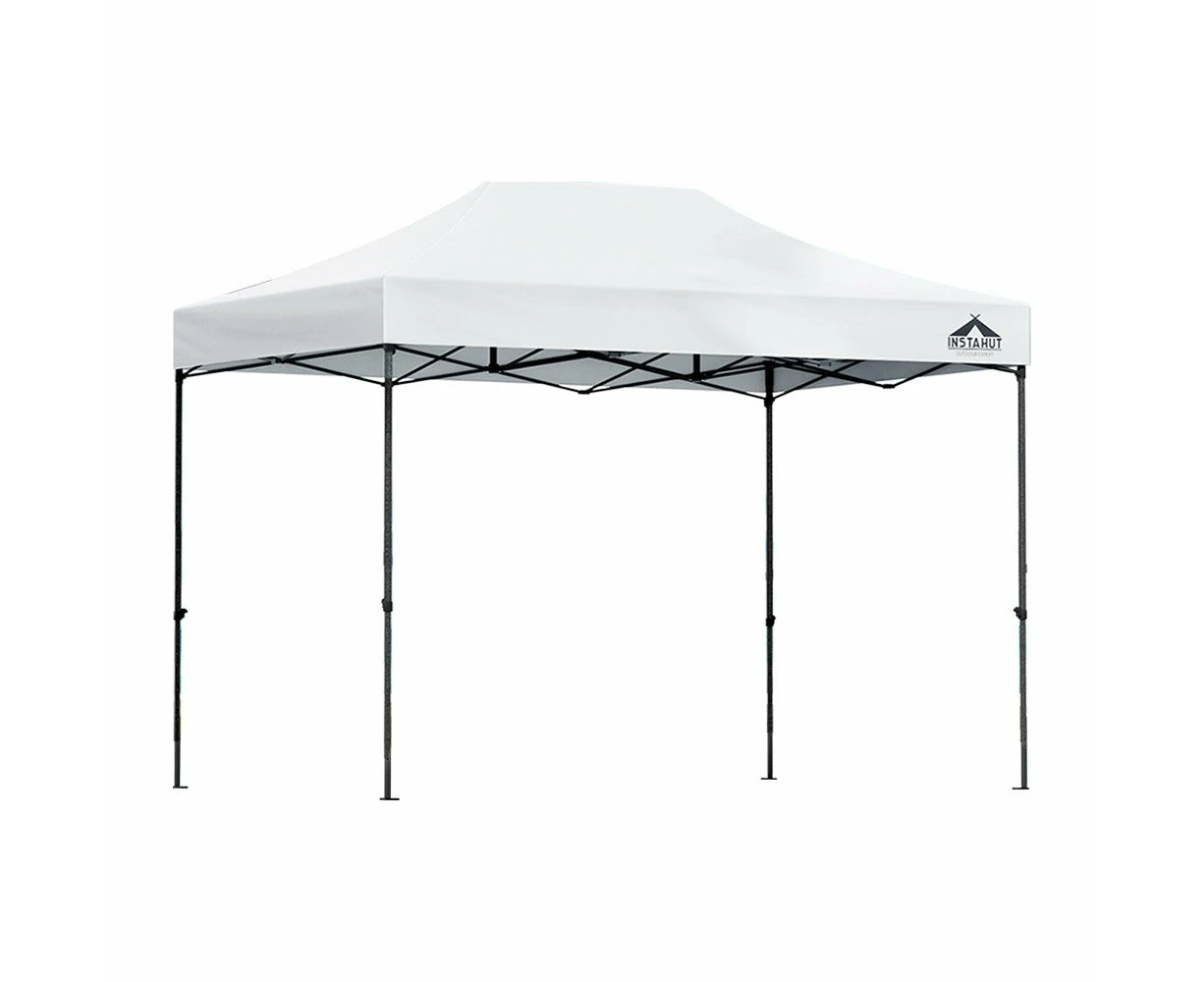 Instahut Gazebo Pop Up 3x4.5m w/Base Podx4 Marquee Folding Outdoor Wedding Camping Tent Shade Canopy White