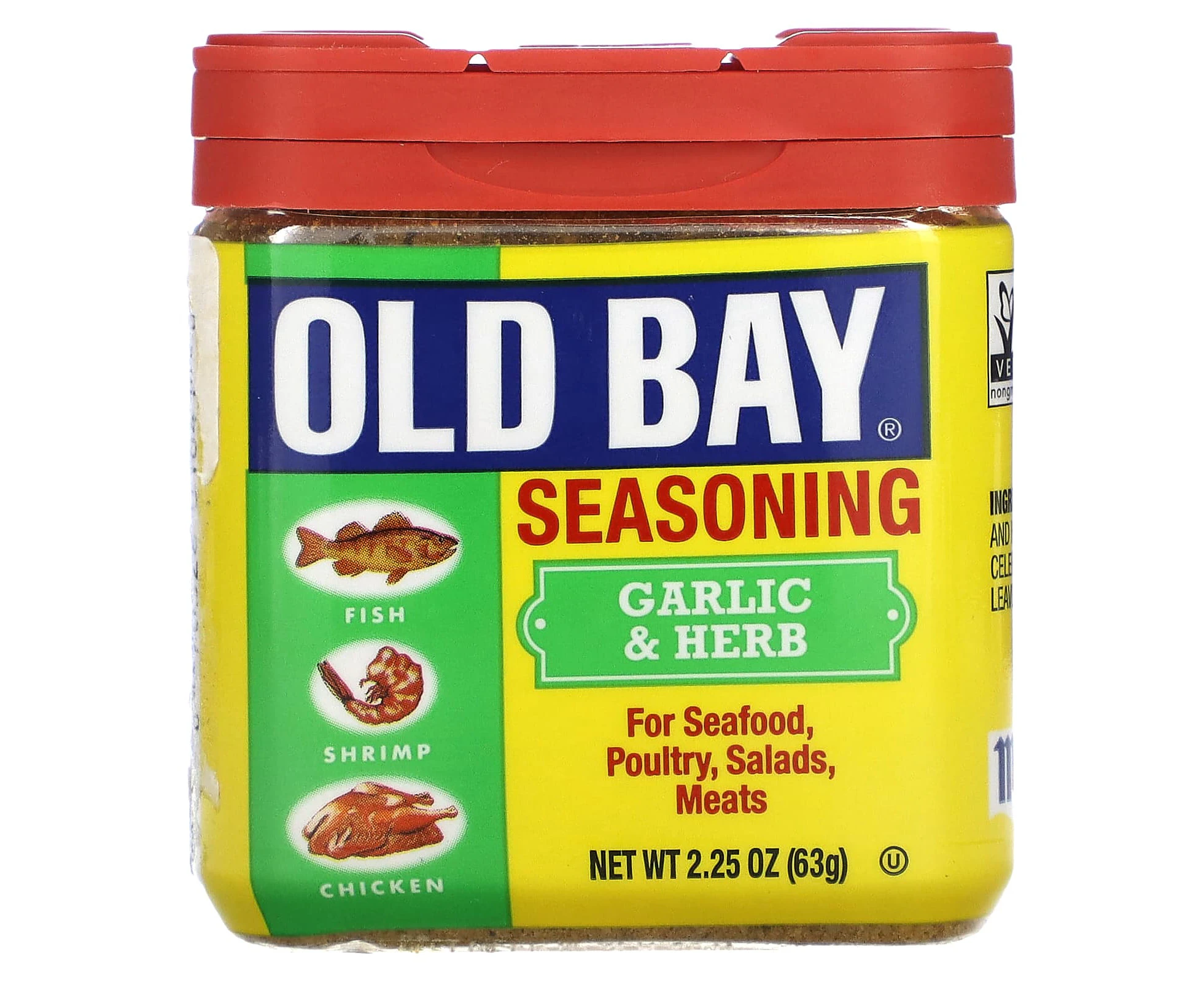 Old Bay, Seasoning, Garlic Herb, 2.25 oz (63 g)