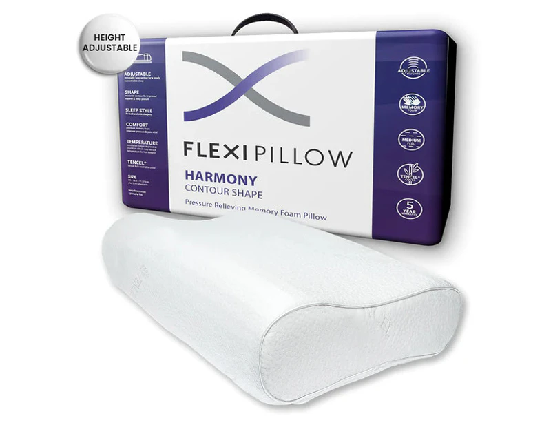 Flexi Pillow Harmony Dual Contour Memory Foam Pillow