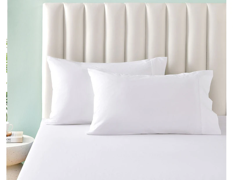 Daniel Brighton Percale Cotton Pillowcase 2-Pack - White