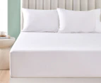 Daniel Brighton Percale Cotton Combo Fitted Sheet Set - White