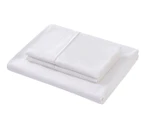 Daniel Brighton Percale Cotton Combo Fitted Sheet Set - White