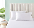 Daniel Brighton Percale Cotton Combo Fitted Sheet Set - White