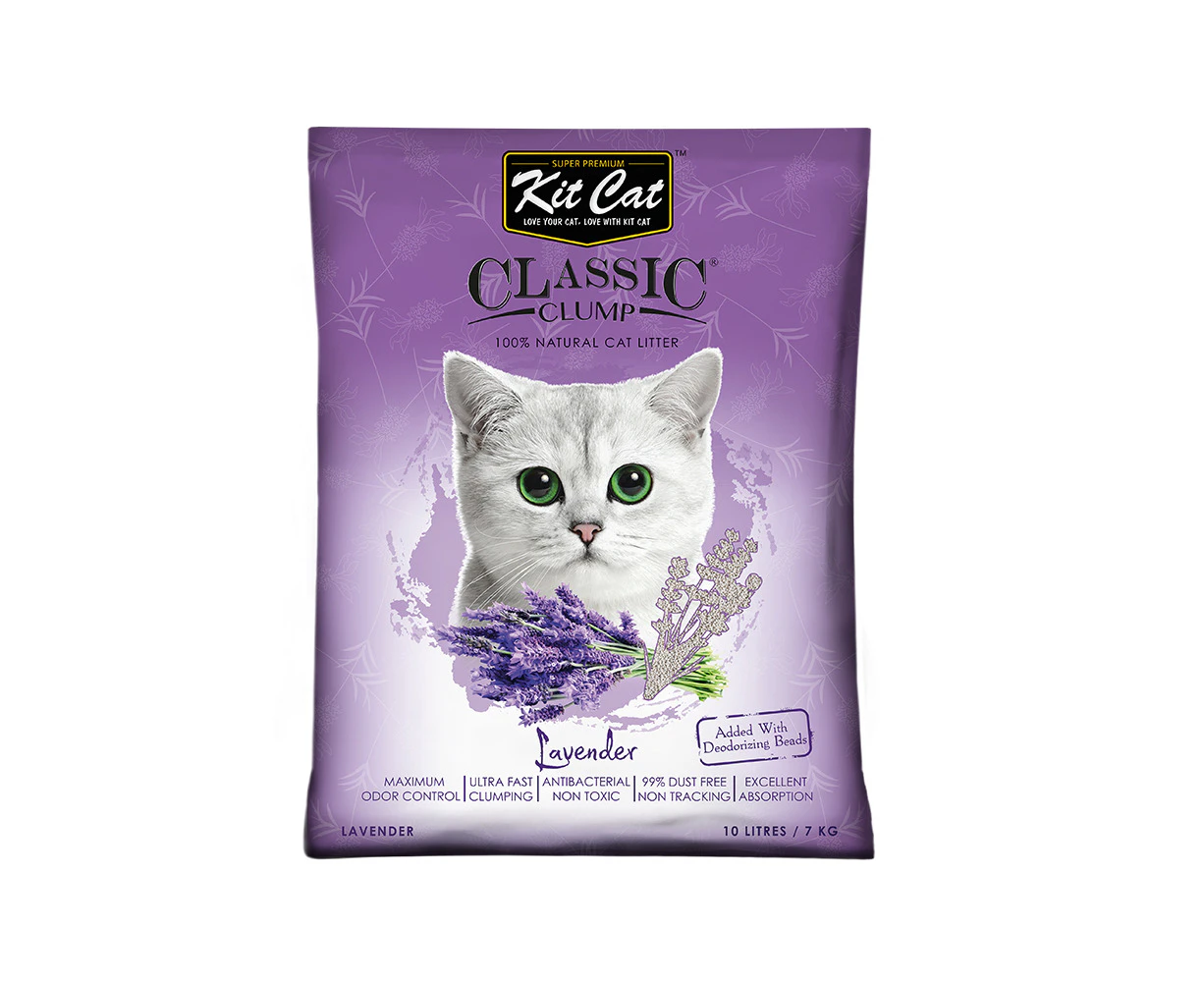 Kit Cat Ultra Fast Classic Clumping Bentonite Cat Litter 10 litres/7kg - Lavender