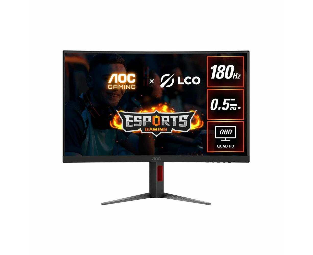 AOC CQ27G4 27" 180Hz QHD Fast VA Curved Gaming Monitor