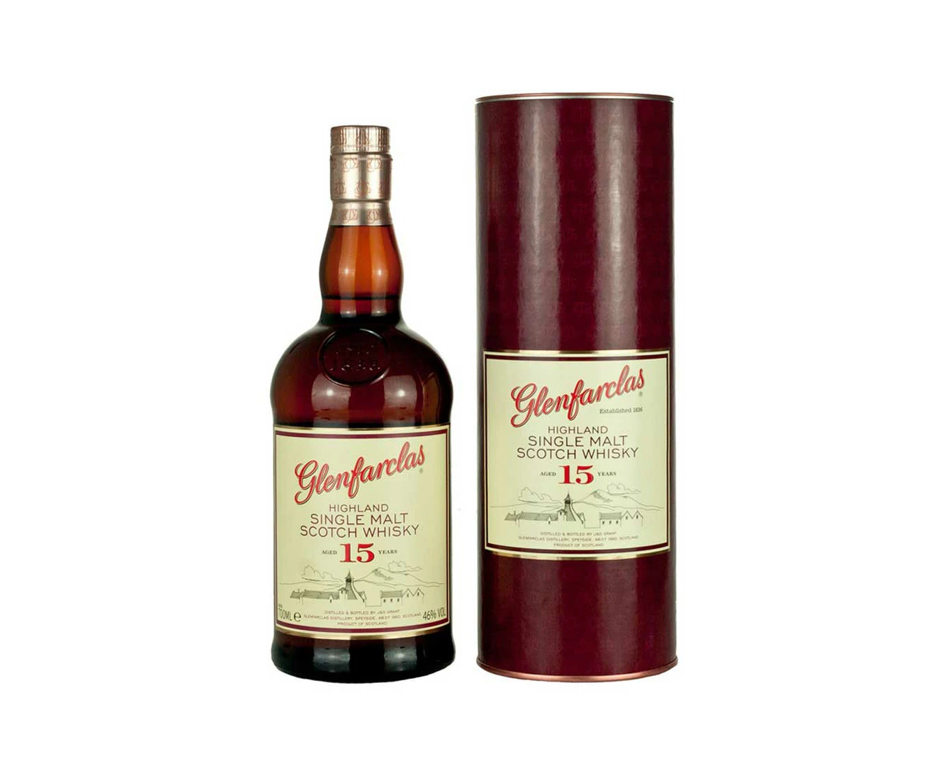 Glenfarclas 15 Year Old Single Malt Scotch Whisky 700ml @ 46% abv