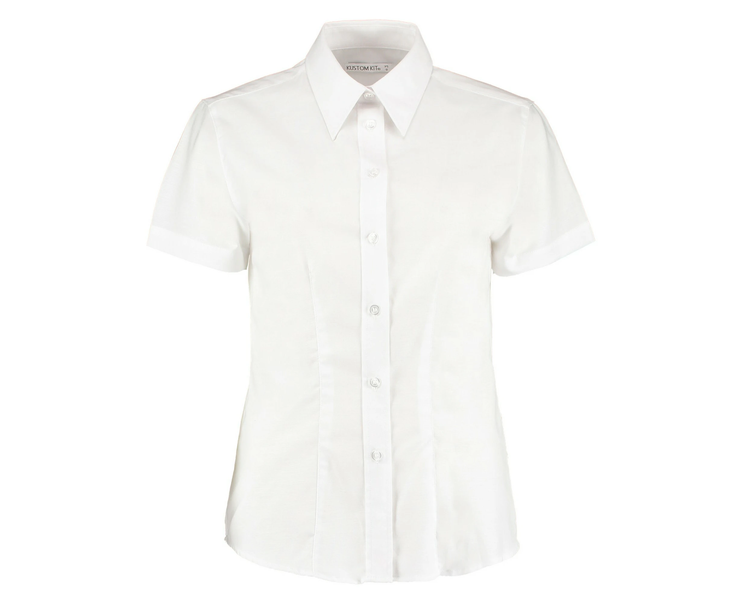 Kustom Kit Womens Short Sleeve Workwear Oxford Shirt (White) - PC3338