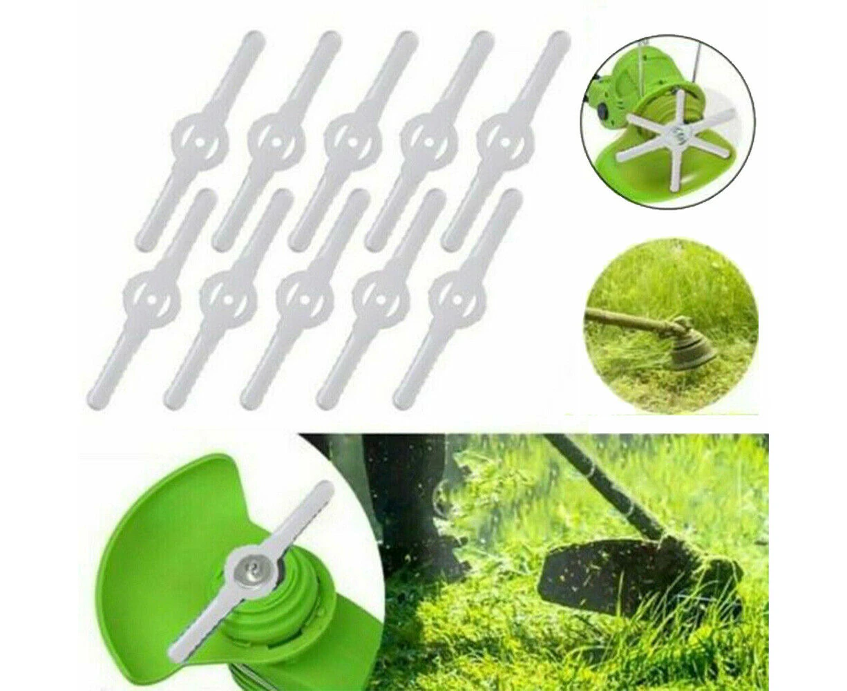 50pcs Plastic Blades Cutter Replace For Cordless Grass Trimmer Strimmer Tool