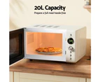 Devanti 20L Microwave Oven 700W Cream