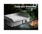 Devanti Commercial Electric Griddle 55cm BBQ Grill Plate 3000W