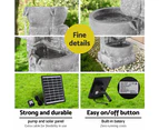 Gardeon Solar Fountain Water Feature Outdoor LED Lights Gray