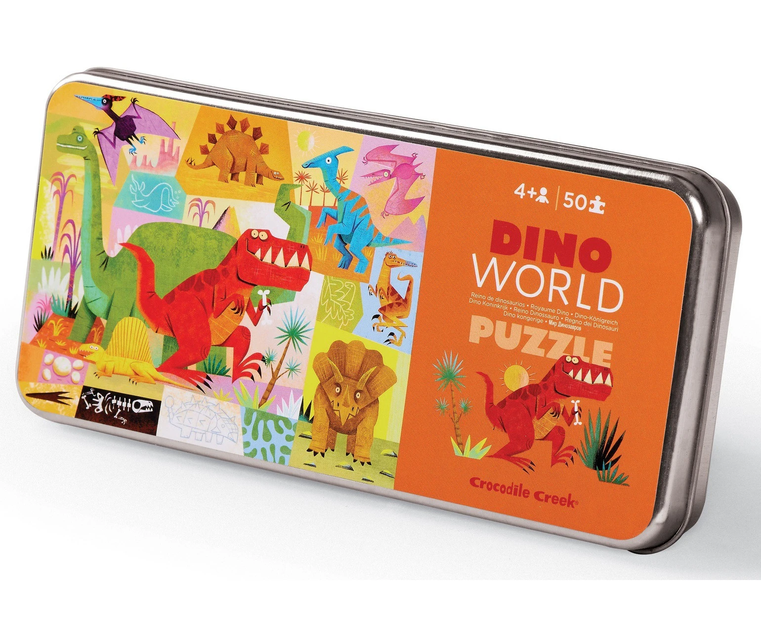 Crocodile Creek - Dino World Tin Puzzle 50pc