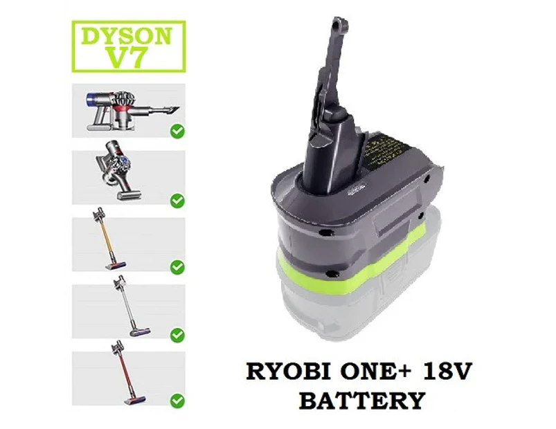 Dyson Battery Adapter V7 to Ryobi ONE+ 18V Li-Ion Battery