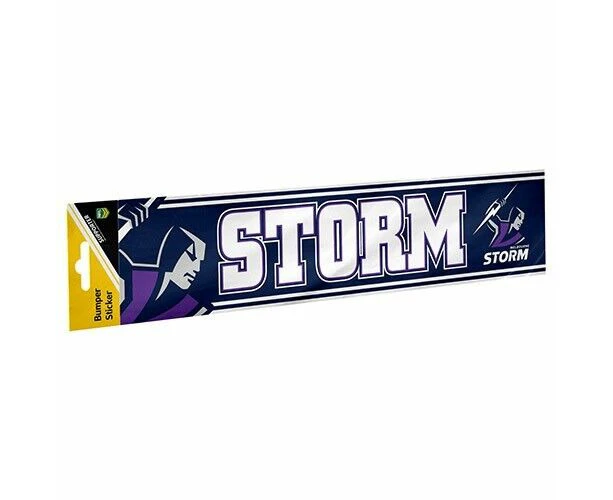 NRL Bumper Sticker - Melbourne Storm - Car Decal - 300mm x 75mm