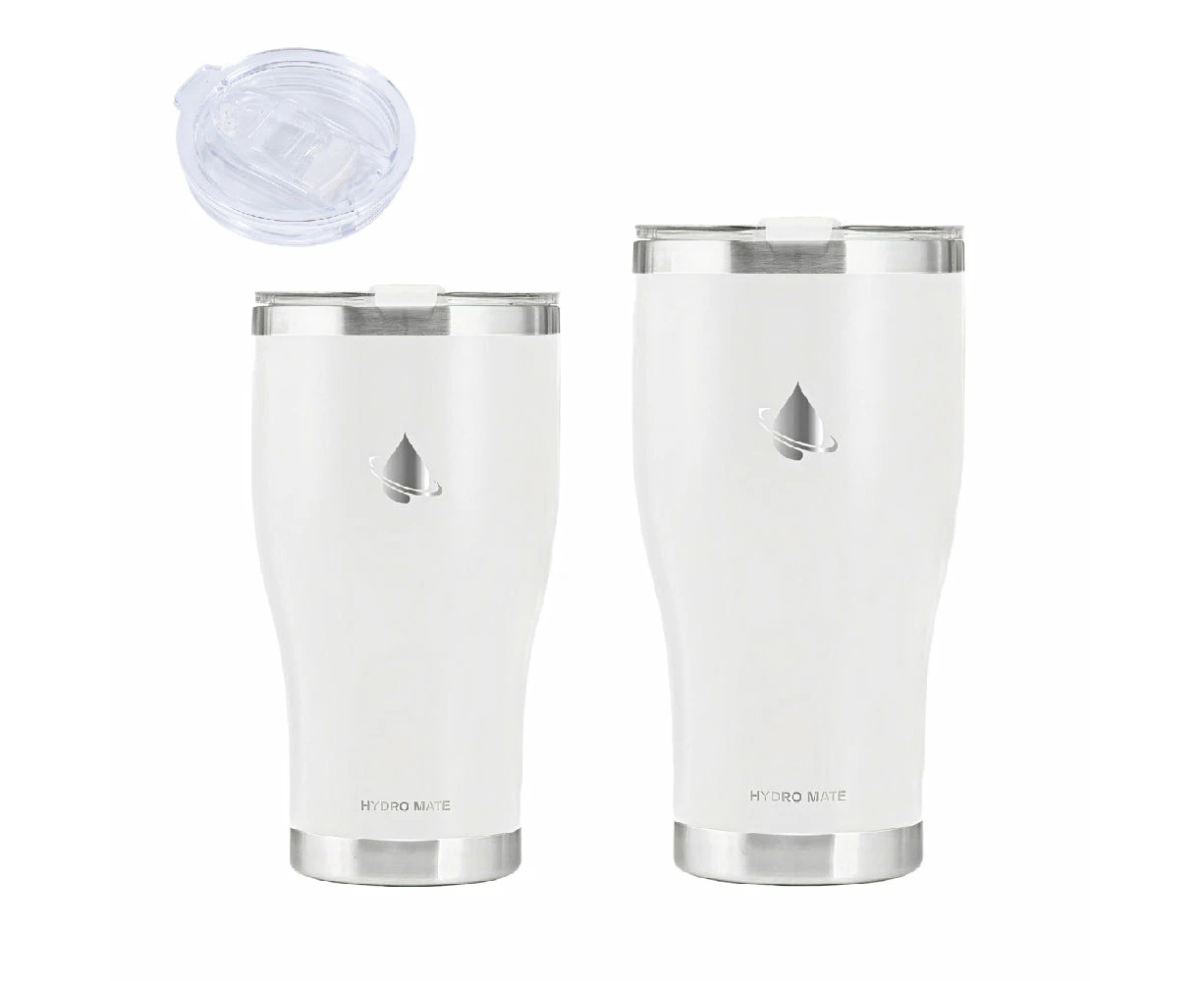 Hydro Mate Stainless Steel Travel Mug White