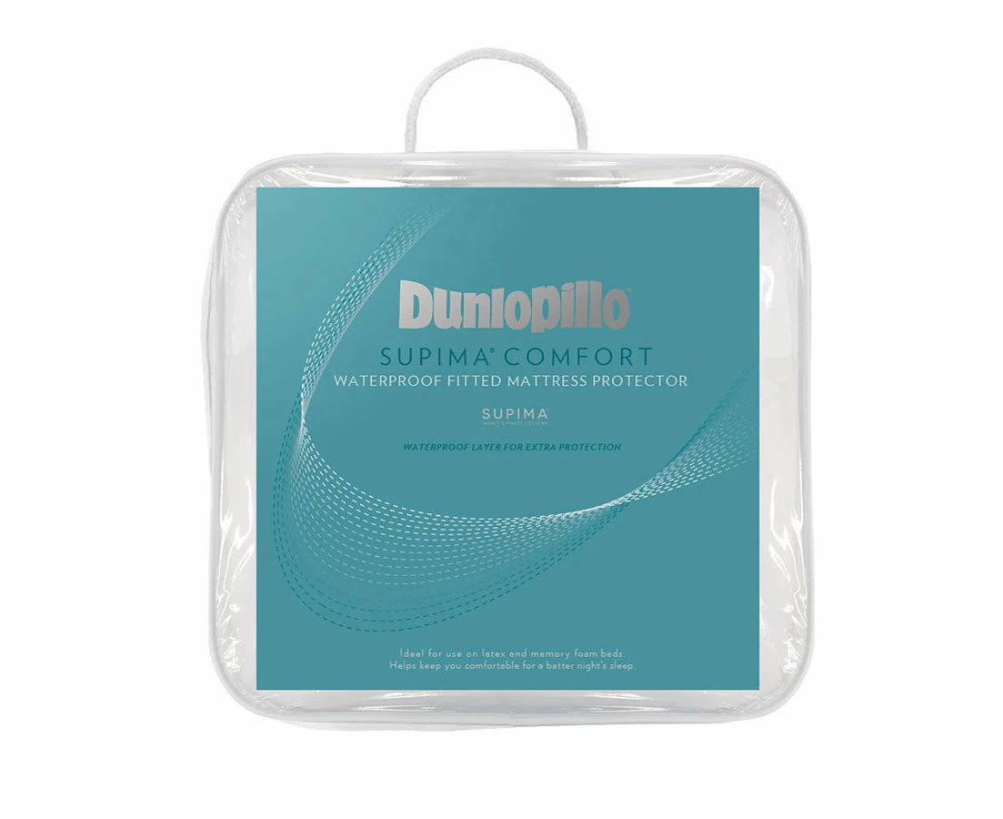 DUNLOPILLO SUPIMA(R) Cotton Comfort 50cm Wall Depth Waterproof Mattress Protector