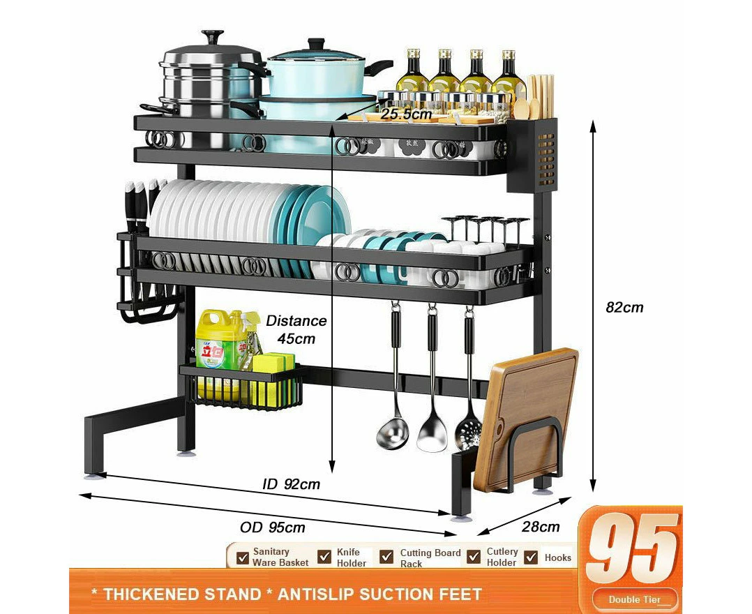 Dish Drying Rack Holder Drain caddy Kitchen Drainer Storage Over Sink Organiser