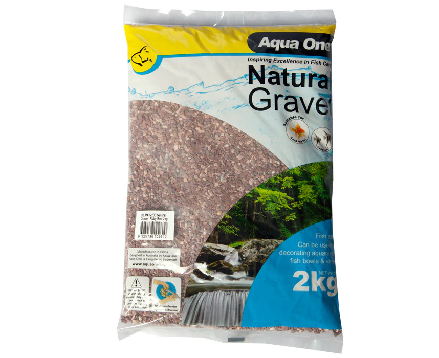 Aqua One Natural Gravel Ruby Red 2kg (12200)