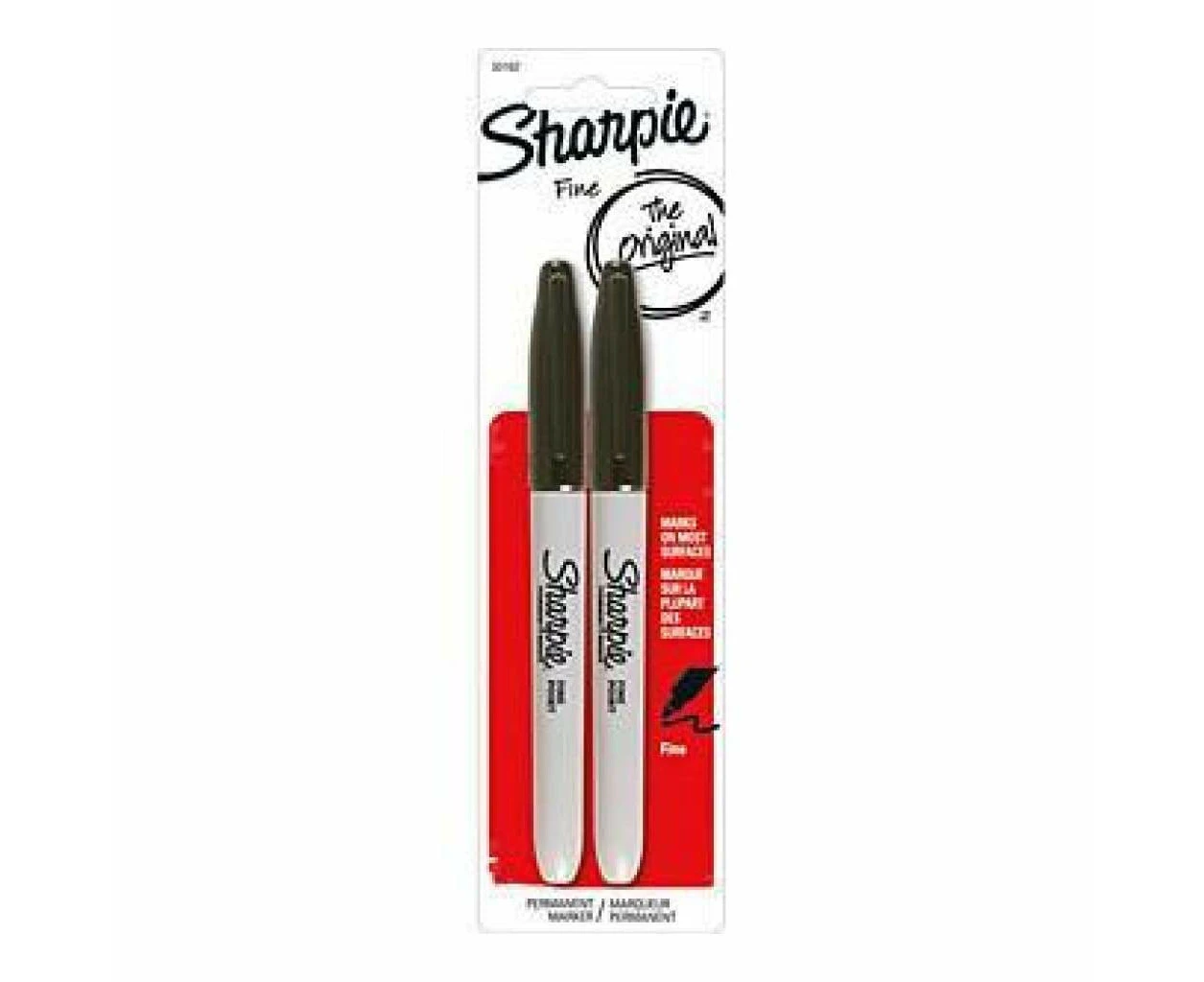 Sharpie Fine Point Permanent Marker 2/Pkg Black