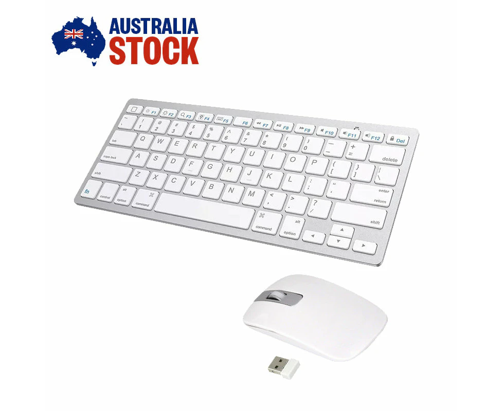 Wireless Bluetooth Keyboard With Mouse Set Optical USB for PC Laptop Mac Tablet