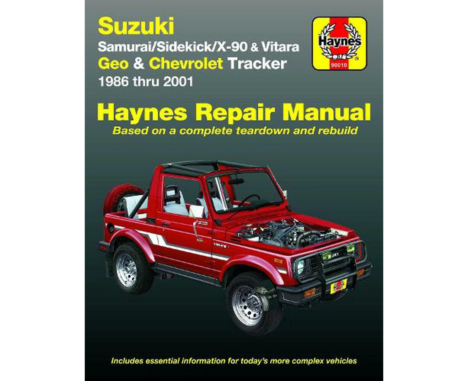 Suzuki Samurai (86-95), Sidekick (89-98), X-90 (96-98) & Vitara (99-01), Geo Tracker (86-97) & Chevrolet Tracker (98-01) Haynes Repair Manual (USA)