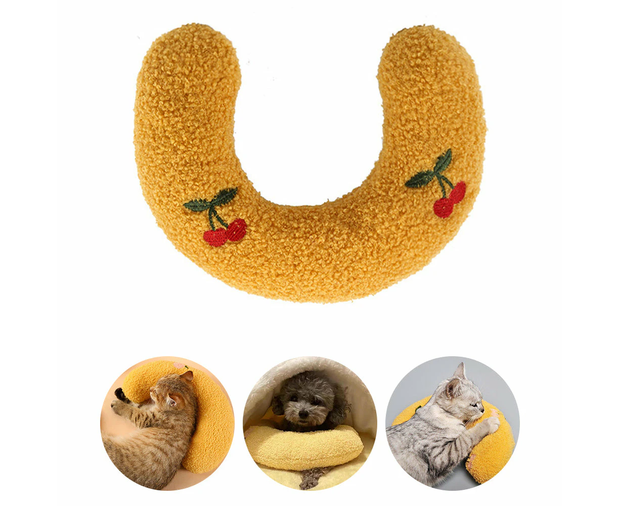 Hansona Cozy Calm U-Shaped Calming Pillow for Small Dogs and Cats