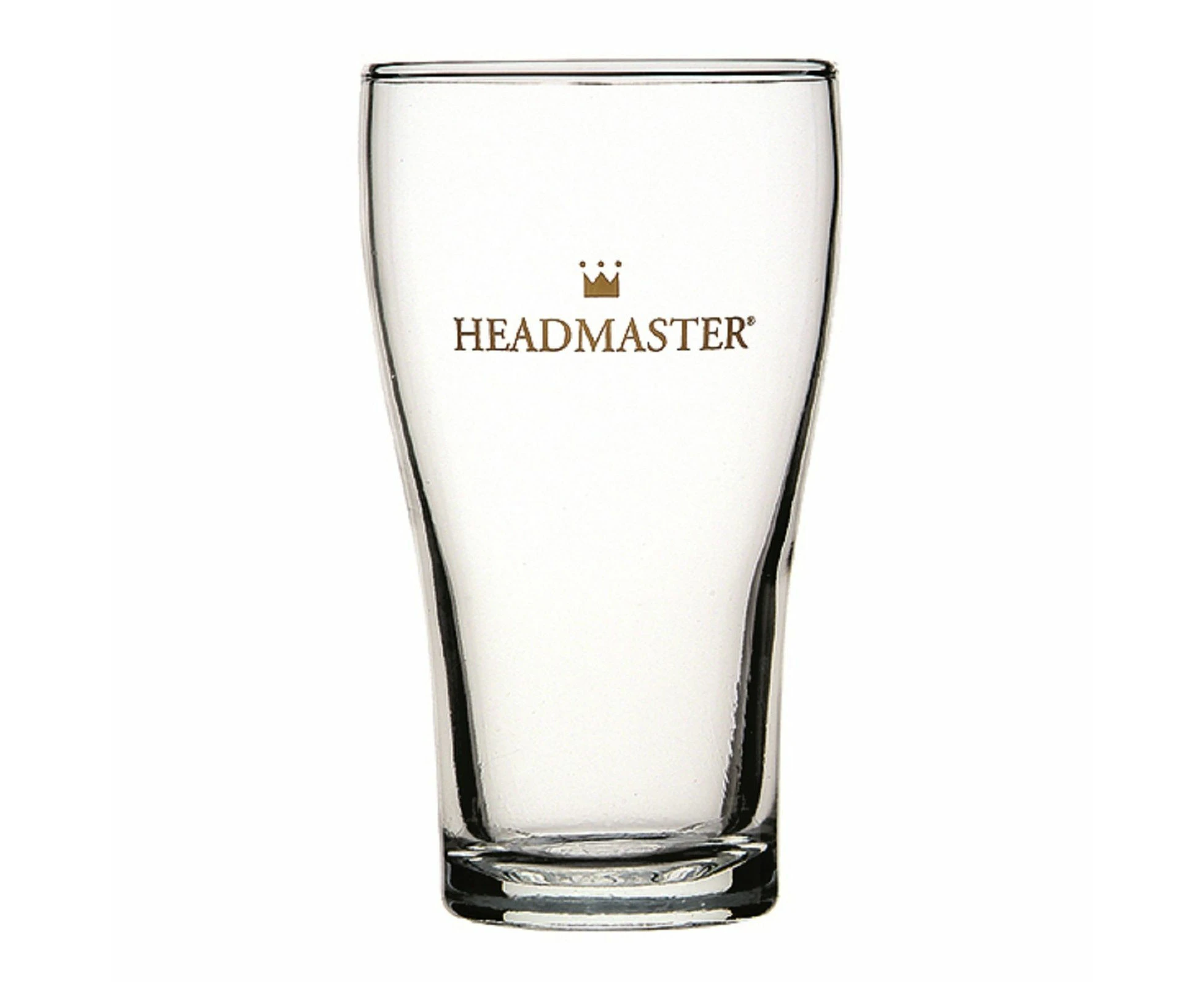 Crown Nucleated Headmaster Beer Conical Glasses 285ml