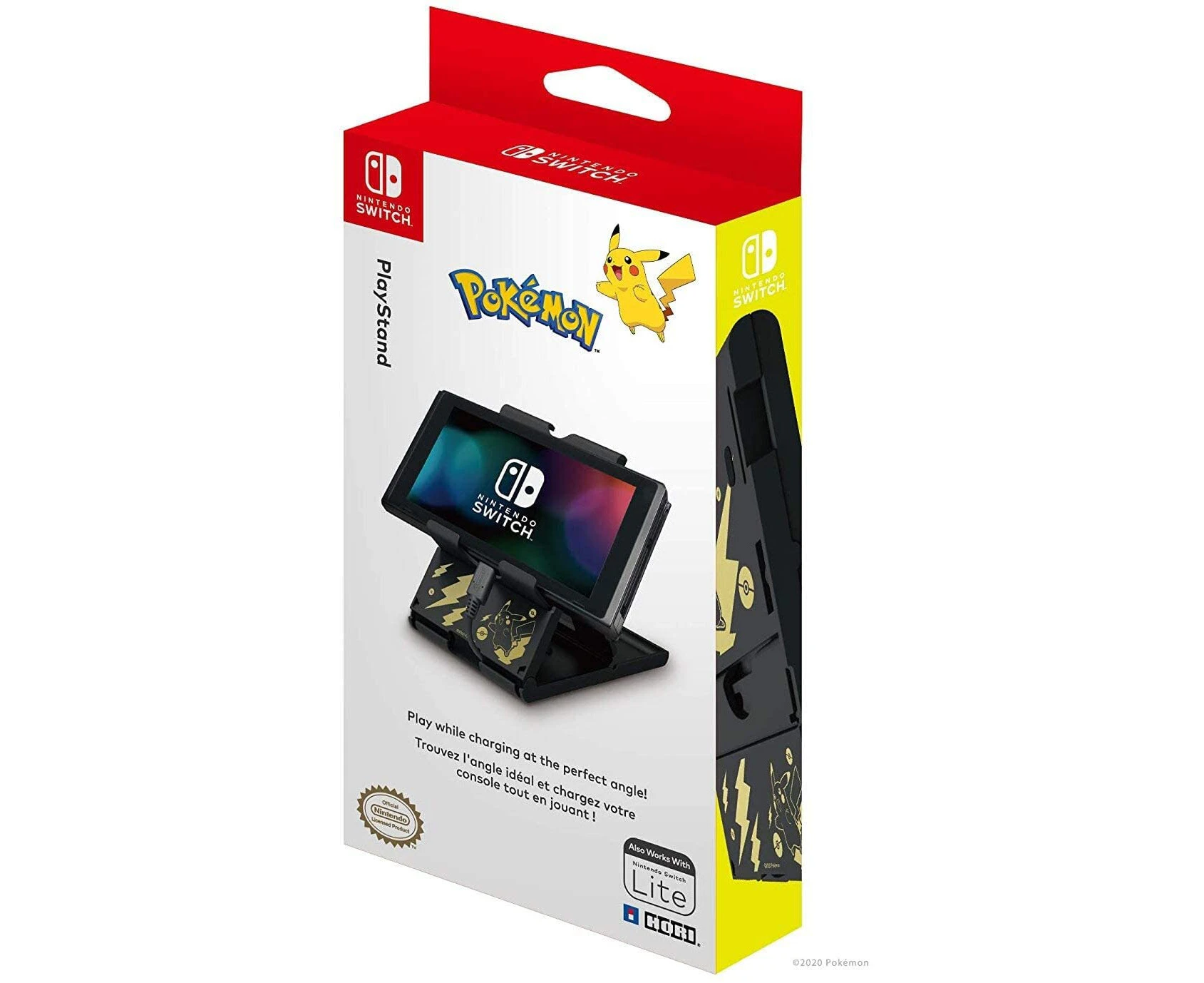 Pikachu Black and Gold Hori Playstand for Nintendo Switch