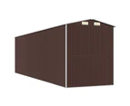 vidaXL Garden Shed Dark Brown 192x689x223 cm Galvanised Steel