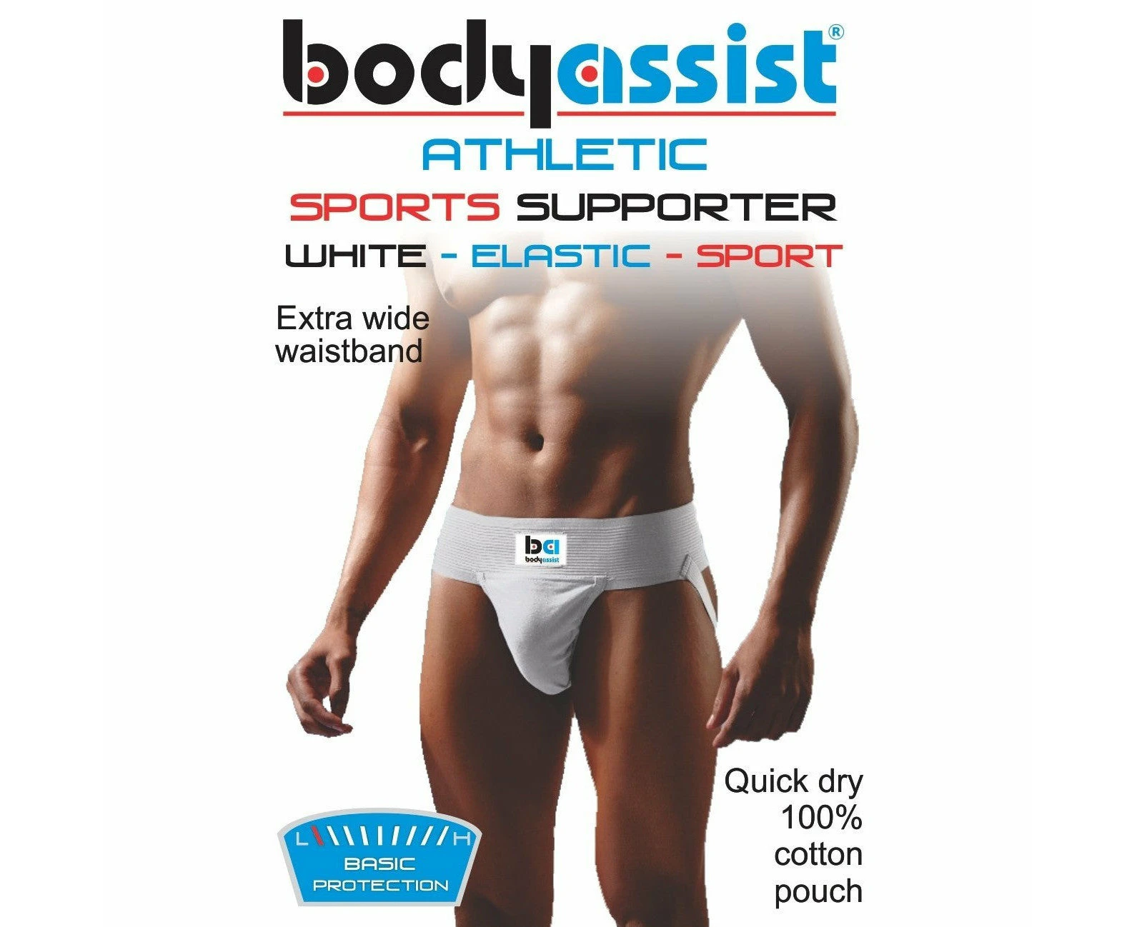 Body Assist Adult Sports Supporter - Black