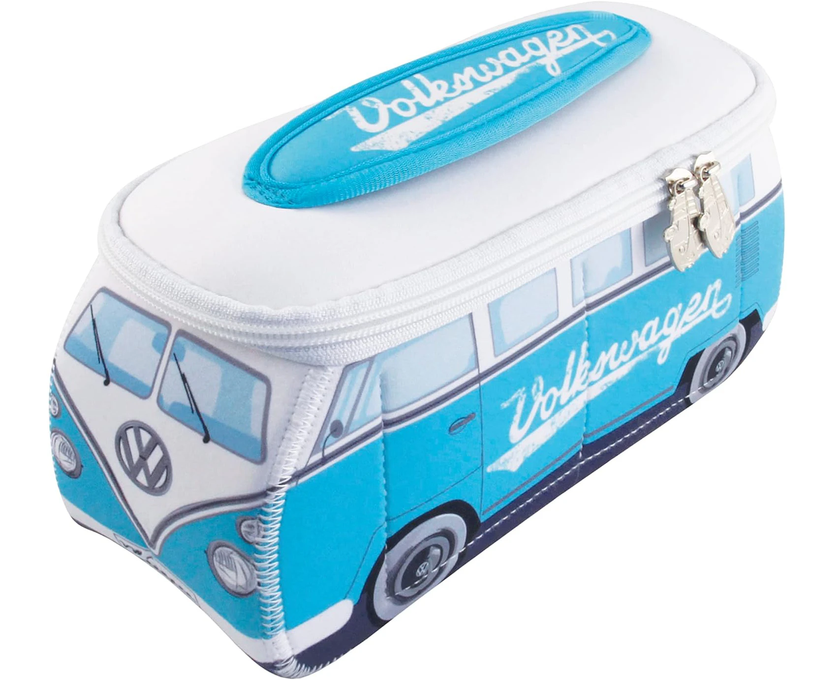 BRISA VW Collection - Volkswagen Bus T1 Camper Van Kombi 3D Neoprene Universal Bag - Makeup, Travel, Cosmetic Bag (Neoprene/VW Bus T1 Design)