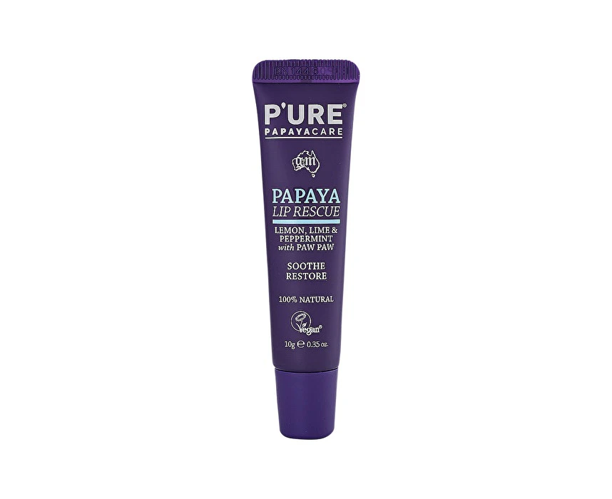 P'URE Papayacare Papaya Lip Rescue (Lemon, Lime & Peppermint with Paw Paw) 10g