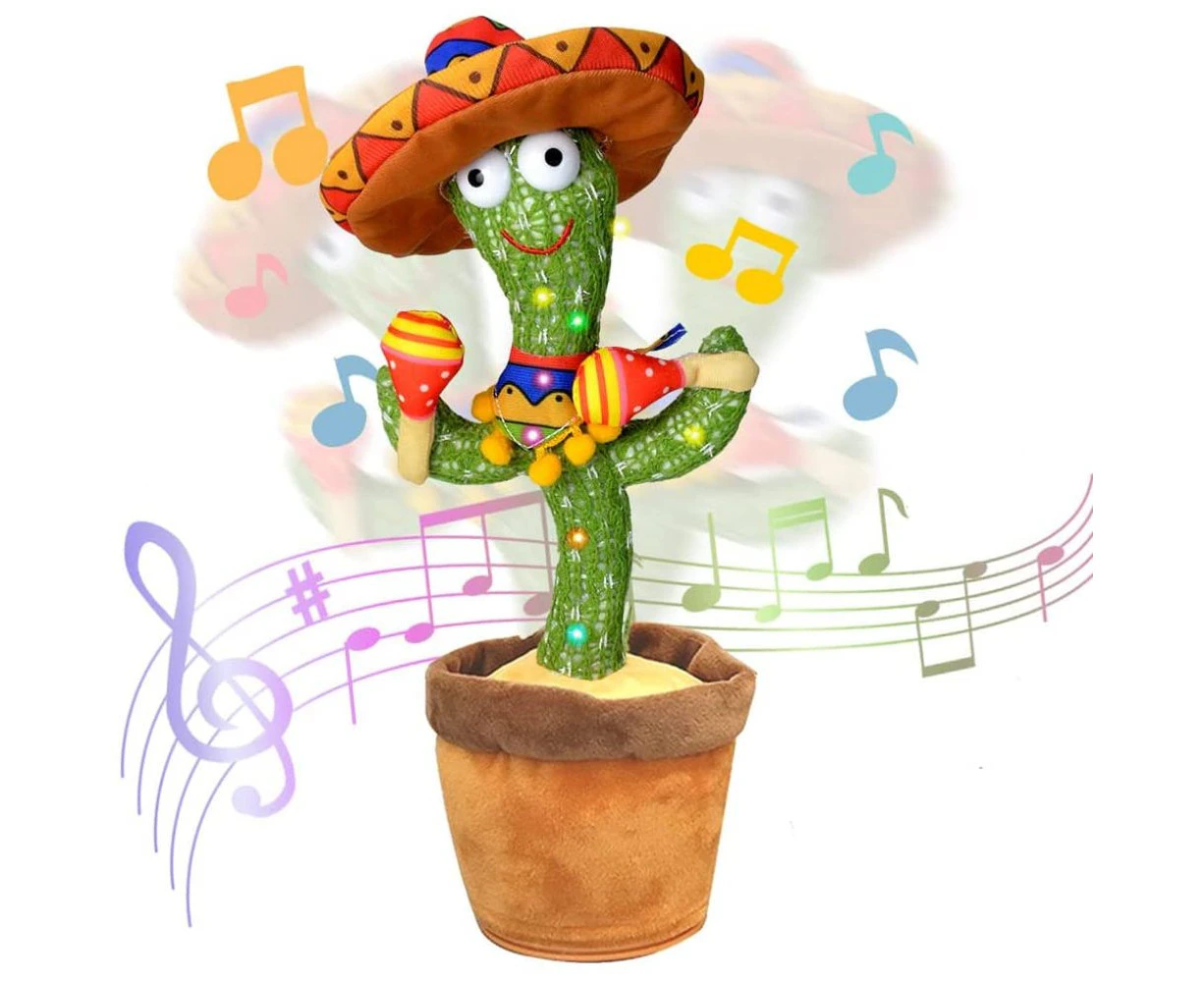 Kids Dancing Talking Cactus Toys for Baby Boys and Girls, Talking Sunny Cactus Toy Electronic Plush Toy Singing, for Home Decor