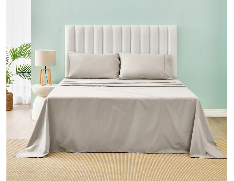 Daniel Brighton Percale Cotton Sheet Set - Sand