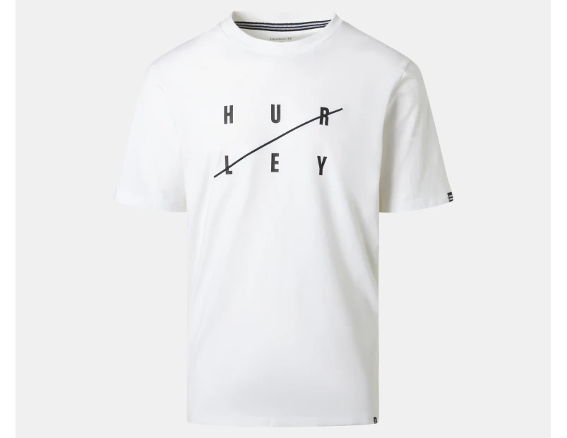 Hurley Men's Slash Short Sleeve Tee / T-Shirt / Tshirt - White