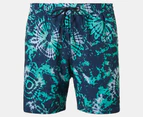 Hurley Men's Cannonball Volley 17" Boardshorts - Navy/Green