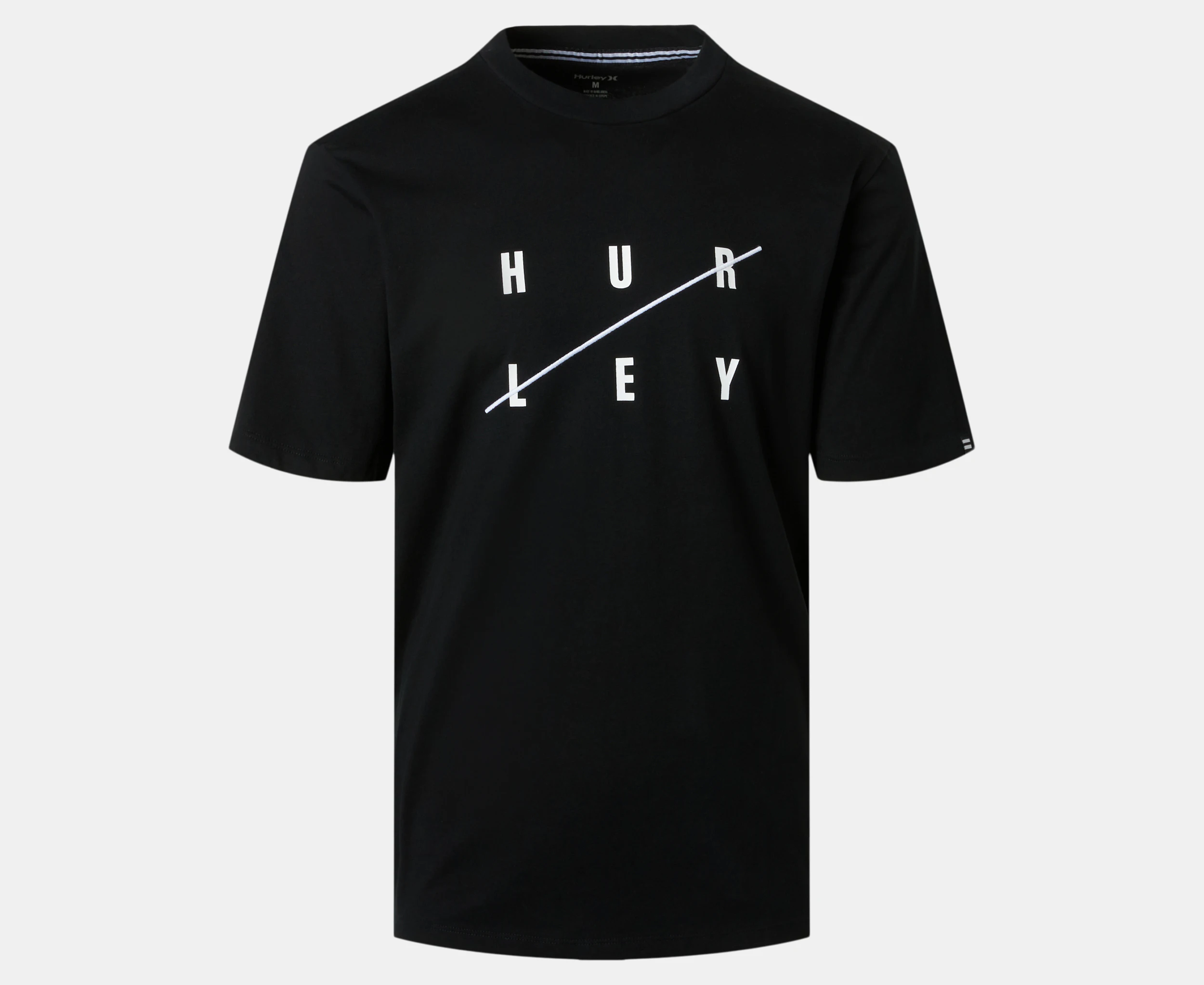 Hurley Men's Slash Short Sleeve Tee / T-Shirt / Tshirt - Black