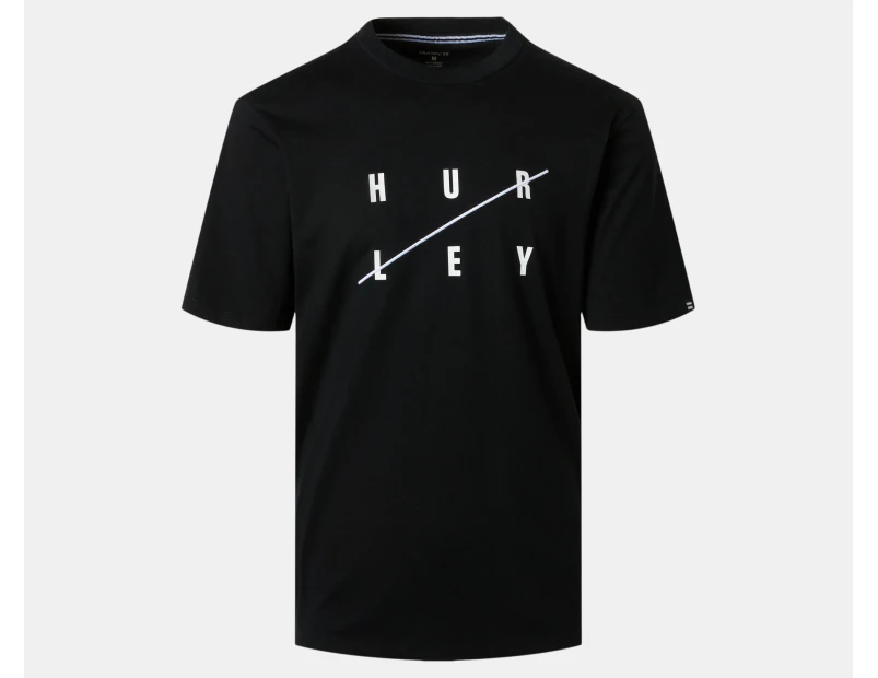 Hurley Men's Slash Short Sleeve Tee / T-Shirt / Tshirt - Black