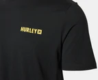 Hurley Men's Evade Circle Gradient  Short Sleeve Tee / T-Shirt / Tshirt - Black