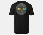 Hurley Men's Evade Circle Gradient  Short Sleeve Tee / T-Shirt / Tshirt - Black