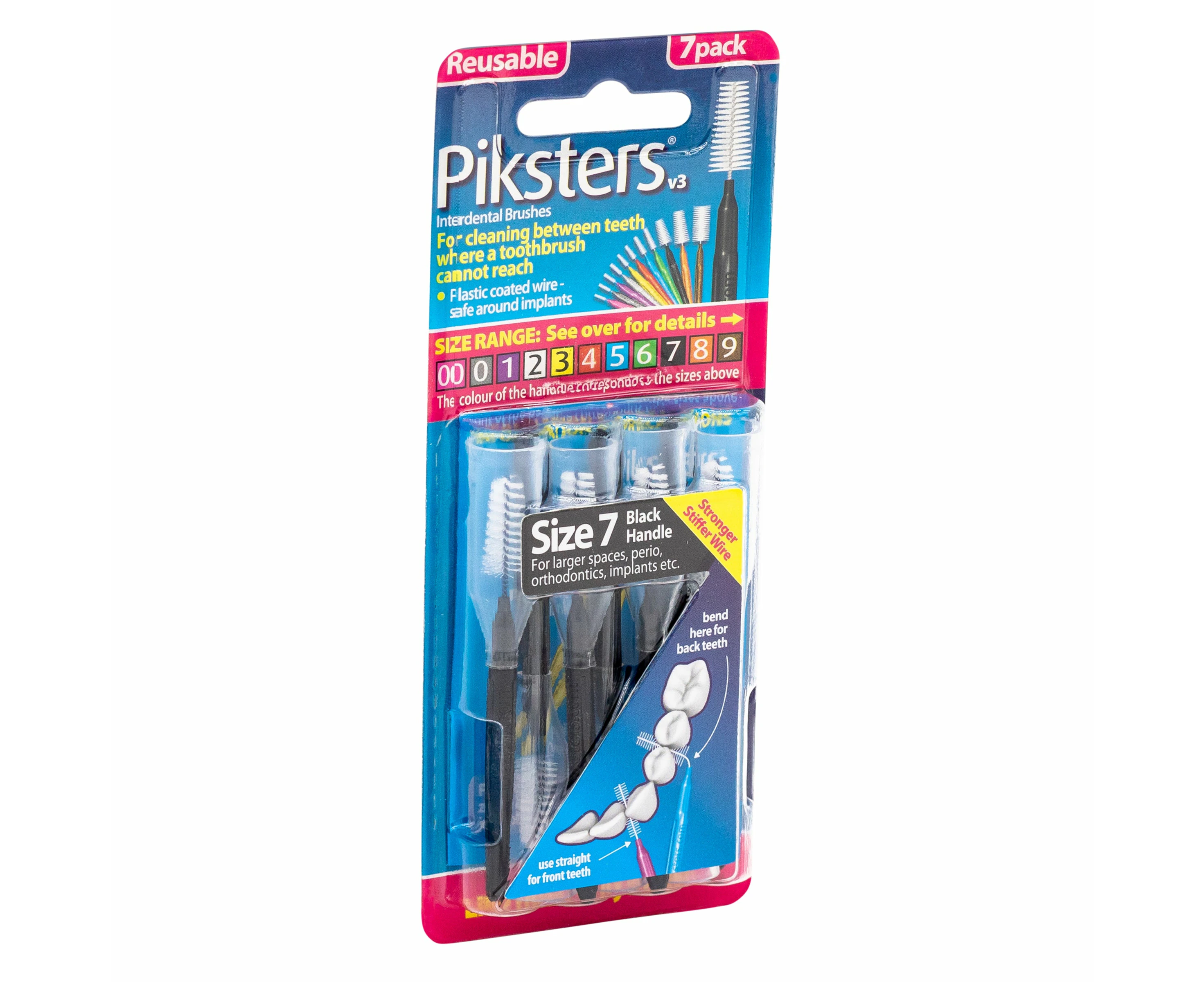 PIKSTERS INTERDENTAL BRUSH SIZE 7 7PK