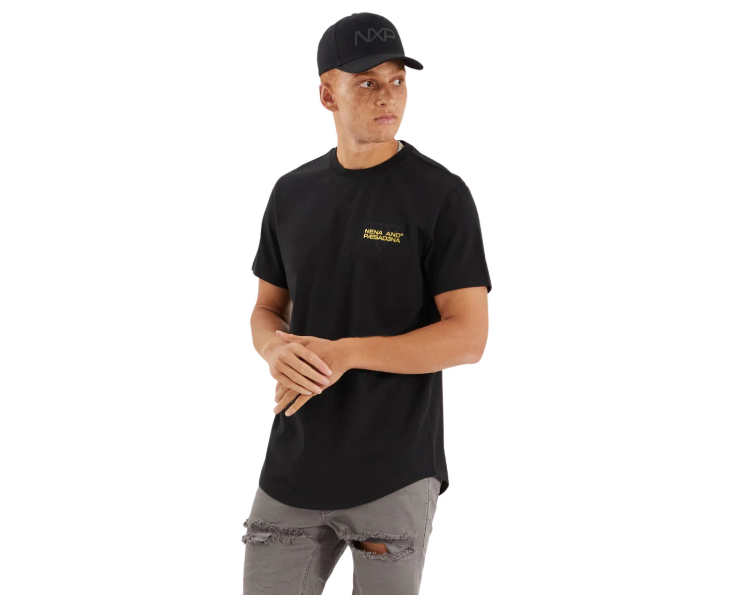 Nena & Pasadena NXP | Mens Level Dual Curved Tee (Jet Black)