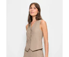 Melange V-Neck Waistcoat - Preview