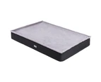 Large Pet Bed Grey 105cm Soft Foam Cushion Washable Non-Slip Base