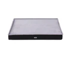 Large Pet Bed Grey 105cm Soft Foam Cushion Washable Non-Slip Base