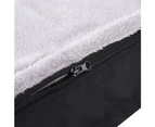 Pet Bed Black 120cm Soft Foam Washable Non-Slip Water-Resistant